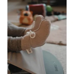 Babyfutter i uld | Beige | 0-3 mdr