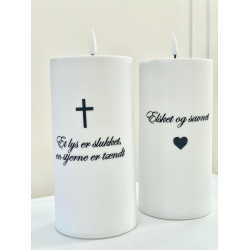 LED Gravlys l Deluxe Homeart l  Elsket &amp; savnet l D7,5 x H15