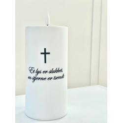 LED Gravlys l Deluxe Homeart l  "Et lys er slukket, en stjerne er tndt" D7,5 x H15