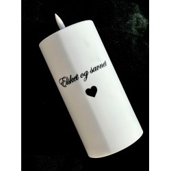 LED Gravlys l Deluxe Homeart l Elsket &amp; savnet l D7,5 x H15