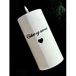 LED Gravlys l Deluxe Homeart l  Elsket &amp; savnet l D7,5 x H15