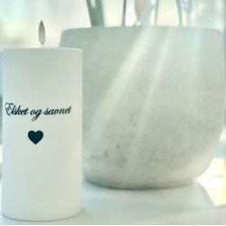 LED Gravlys l Deluxe Homeart l Elsket &amp; savnet l D7,5 x H15