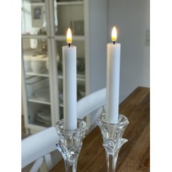 LED Lys l Deluxe Homeart l Kronelys l Hvid l 2 stk l D2 x H15