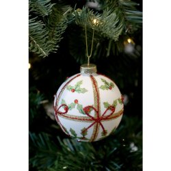 Julekugle med slje I ChiqAntique