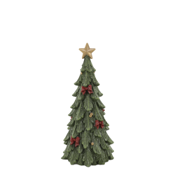 Juletr� med r�de sl�jfer I Chic Antique