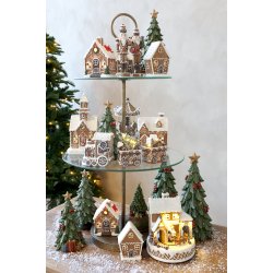 Juletr� med r�de sl�jfer I Chic Antique