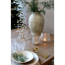 Juletr� med prismer og guldtr�d I H42cm