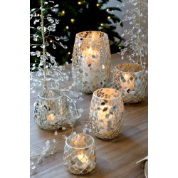 Juletr� med prismer og guldtr�d |�H61cm