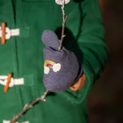 Strikkede vanter I Little Green Radicals I Regnbue I kologisk &amp; Fairtrade