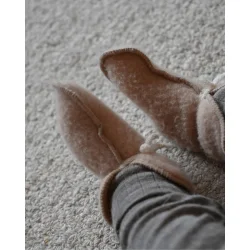 Babyfutter i uld | Beige | 0-3 mdr