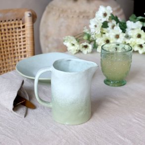 Kande i porcel�n I Gr�n I Chic Antique