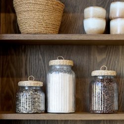 Opbevaringsglas med flettet l�g |�1200ml