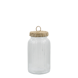 Opbevaringsglas med flettet l�g |�1200ml