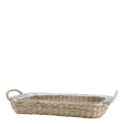Fad med fletkurv I Chic Antique