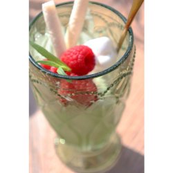 Glas med m�nster I Gr�n I ChiqAntique