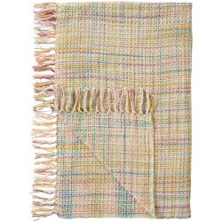 Plaid multifarvet i gr�n, bl� &amp; turkis version | IB Laursen