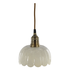 Lunel lampe i emalje I Creme I H16x�18cm