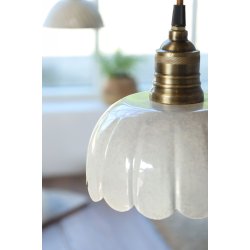Lunel lampe i emalje I Creme I H16x�18cm
