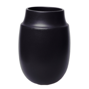 Aya vase med sand finish, Black, D14 x H20 cm