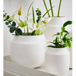 AYA pot/vase, sand finish, White, D17 x H14 cm