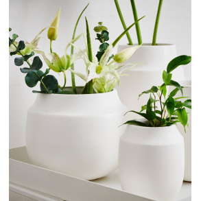 AYA pot/vase, sand finish, White, D17 x H14 cm