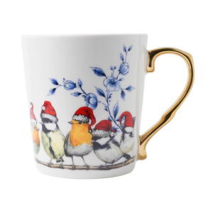 Krus | Fugle med nissehuer | Heinen Delft Blau
