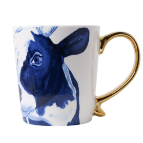 Krus med ko | Heinen delft blau | Keramik 