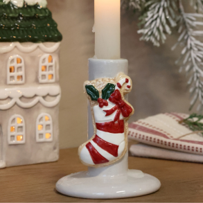 Lysestage med julesok | Chic Antique