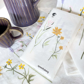 Servietter med blomster fra Speedtsberg l 16 stk. 