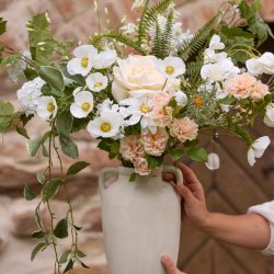 Evighedsblomster l Nejlika l Fersken l 31cm l Indretning l Kunstige blomster l Mr Plant l 