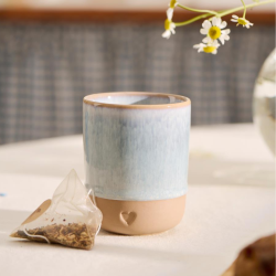 Keramik krus fra Ib Laursen i bl | uden hank