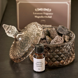 Lavasten st med Essentiel olie fra Speedtsberg l Magnolia Orchid