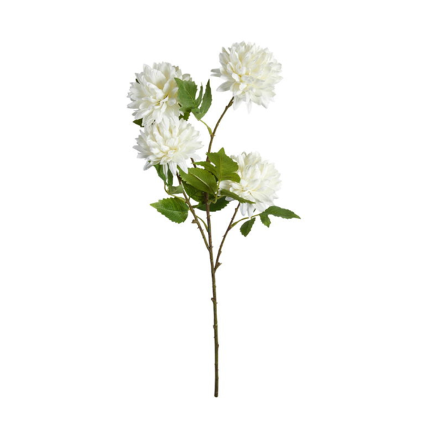 Kunstig Krysantemum blomst fra Speedtsberg l Hvid blomst l 61 cm