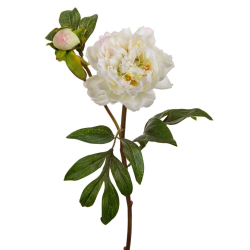 Pion kunstig blomst i hvid fra Mr.Plant l 50cm