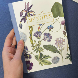 Notesh�fte I Bl� I Stor m�nster I Koustrup &amp; co