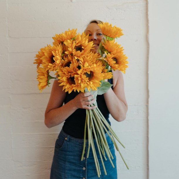 Evighedsblomster l Solsikke l Gul l 70cm l Indretning l Mr Plant l