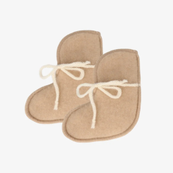 Babyfutter i uld | Beige | 0-3 mdr