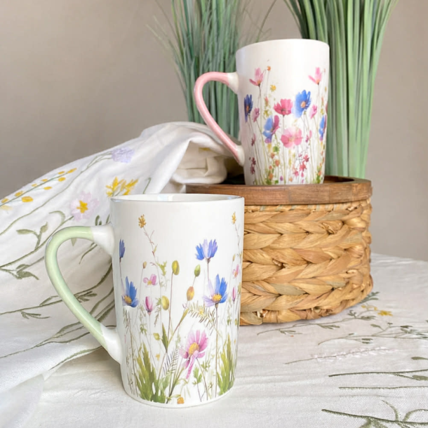 Porcel�nskrus med blomster motiv I Speedtsberg