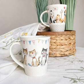 Porcel�nskrus med kattemotiv fra Speedtsberg