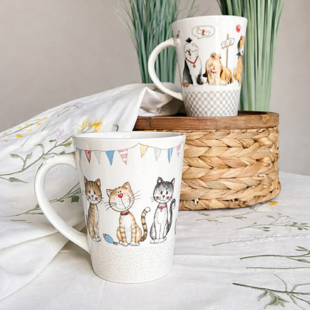 Porcel�nskrus med kattemotiv fra Speedtsberg