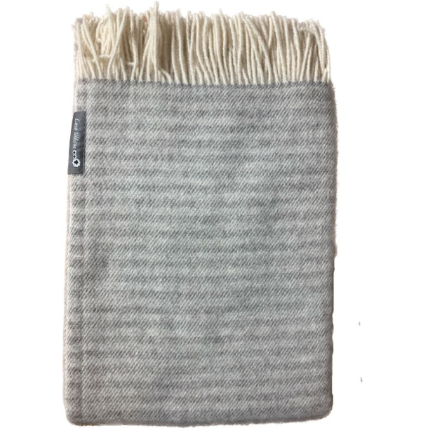 100% Uld plaid l grey