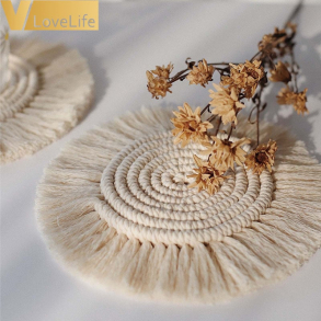 Macrame bordskne til glas