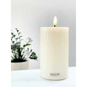 Deluxe Homeart | Bloklys | Cream | D7,5 x H12,5