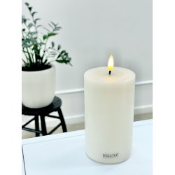 Deluxe Homeart | Bloklys | Cream | D7,5 x H12,5