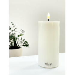 Deluxe Homeart | Bloklys | Cream | d. 7,5 x 15cm