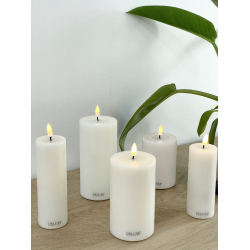 Deluxe Homeart | Bloklys | Cream | D7,5 x H12,5