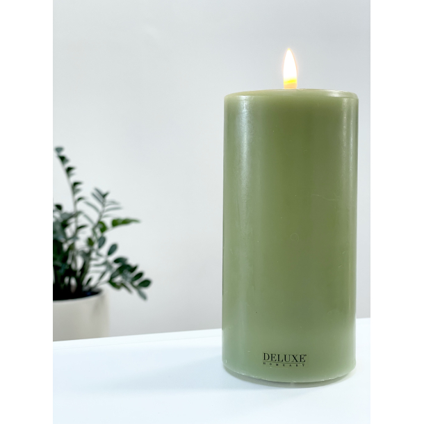 LED Lys l Deluxe Homeart l Oliven grn l D7,5 x H15