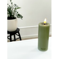 LED Lys l Deluxe Homeart l Oliven gr�n l D5 x H12,5