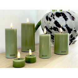 Led Lys l Deluxe Homeart l Oliven Grn l D5 x H10