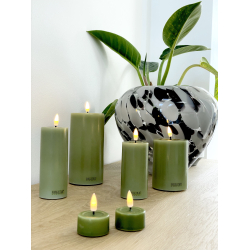 Led Lys l Deluxe Homeart l Oliven Grn l D5 x H10